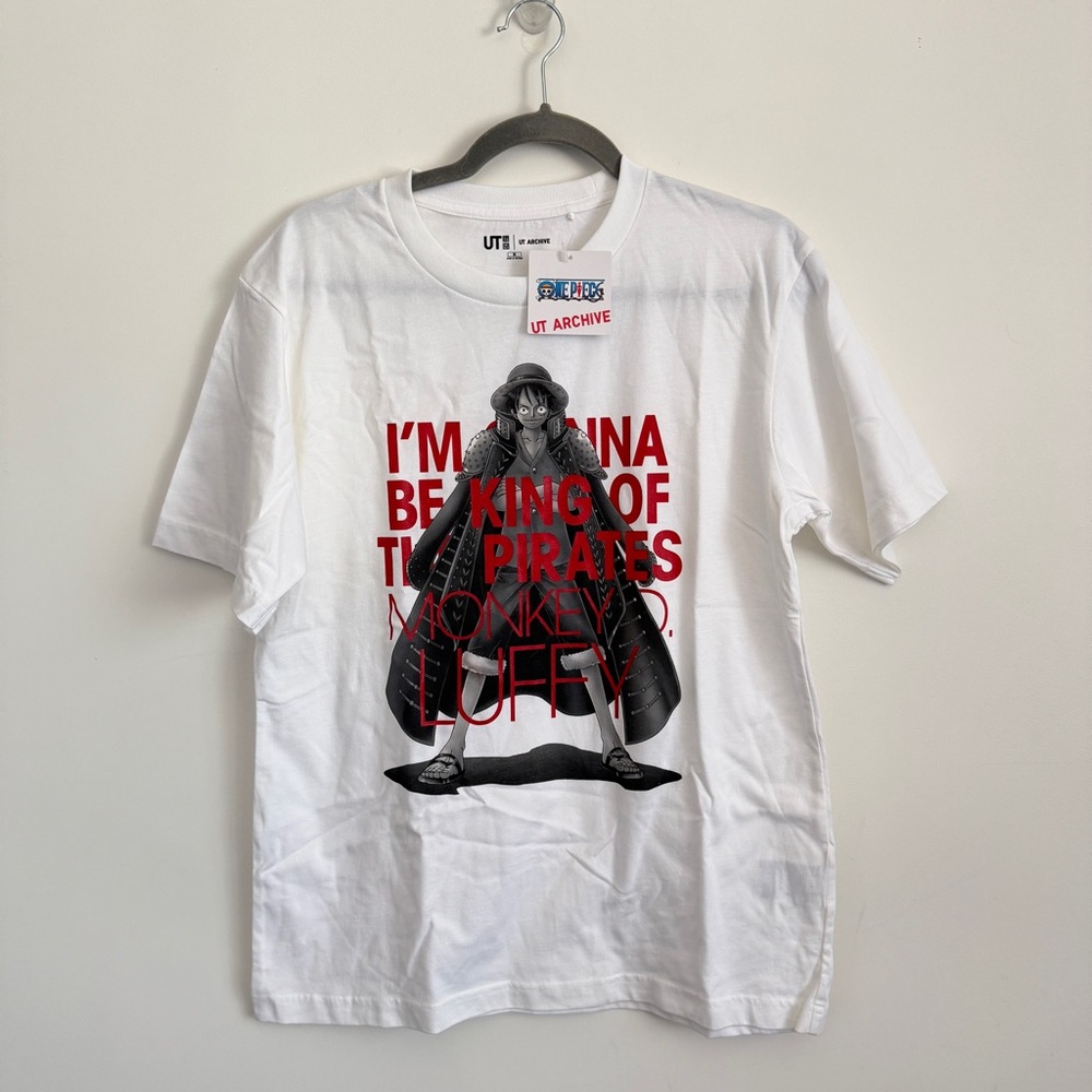 UNIQLO UT Archive One Piece Luffy Short Sleeve Graphic T-Shirt White Size M NWT